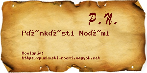 Pünkösti Noémi névjegykártya